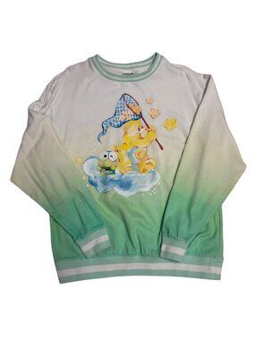 Sanrio Hello Kitty & Friends Care Bears Sweatshirt Large Keroppi & Funshine Bear